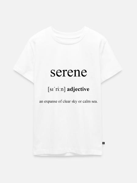 Serene Definition Dictionary - Teenager Premium Bio T-Shirt - Weiß
