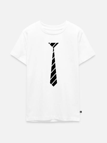 krawatte - Teenager Premium Bio T-Shirt - Weiß