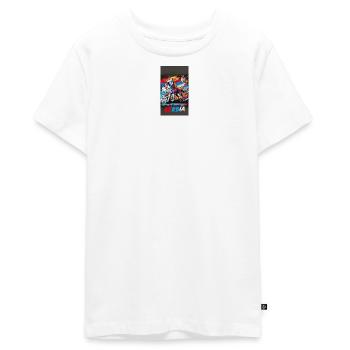 Serbien Wolf Nationalflaggen Design - Teenager Premium Bio T-Shirt - Weiß - Vorne - AI Model Teenager Male light (155cm)