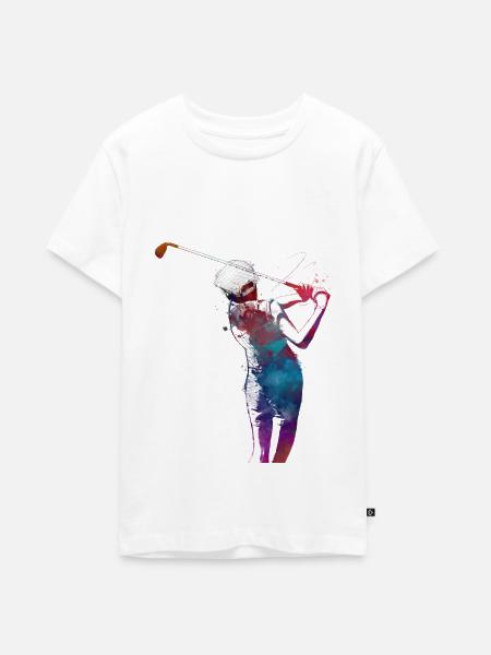 Sport-Golfer - Teenager Premium Bio T-Shirt - Weiß