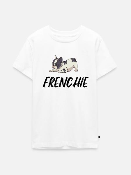 Cute Frenchie - Teenager Premium Bio T-Shirt - Weiß