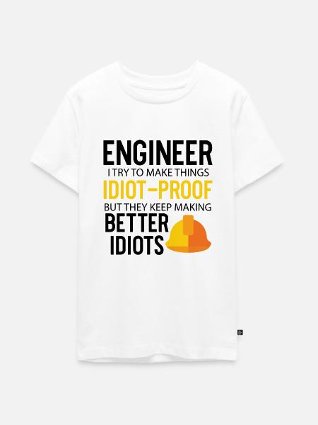Engineer - Teenager Premium Bio T-Shirt - Weiß