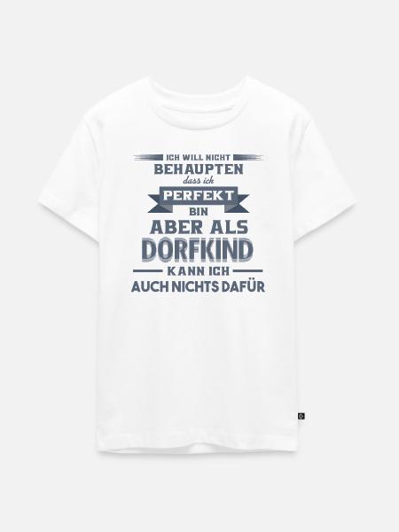 Dorfkind - Teenager Premium Bio T-Shirt - Weiß
