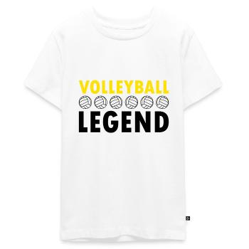 Volleyball - Teenager Premium Bio T-Shirt - Weiß - Vorne - AI Model Teenager Male light (155cm)