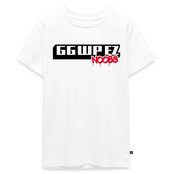 GG WP EZ NOOBS - Teenager Premium Bio T-Shirt - Weiß - Vorne - AI Model Teenager Male light (155cm)