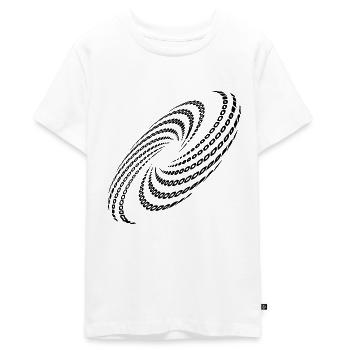 Twisted Spiral Planet Whirlpool Formation - Teenager Premium Organic T-Shirt - white - Front - AI Model Teenager Male light (155cm)
