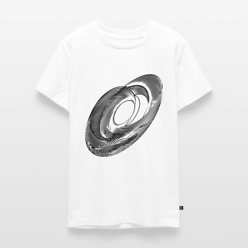 Geometric Circle Ellipses Lines Teenager Premium Organic T-Shirt