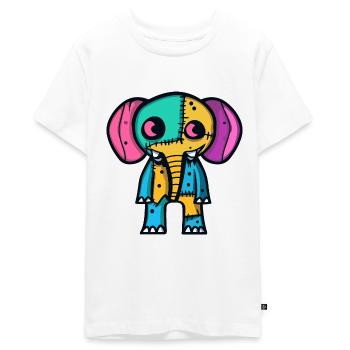 Éléphant Halloween Animal - T-shirt Premium bio Ado - blanc - Devant - AI Model Teenager Male light (155cm)
