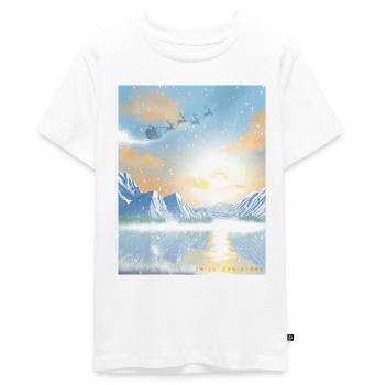 Chill christmas - Teenager Premium Organic T-Shirt - white - Front - AI Model Teenager Male light (155cm)