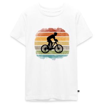 Vintage Fahrrad - Teenager Premium Bio T-Shirt - Weiß - Vorne - AI Model Teenager Male light (155cm)