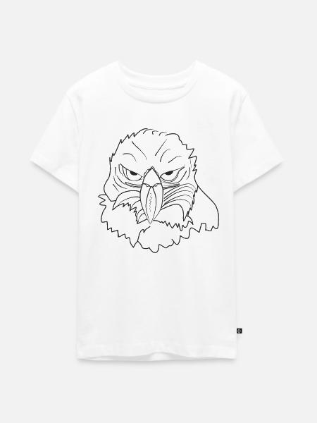 Adlerkopf - Teenager Premium Bio T-Shirt - Weiß
