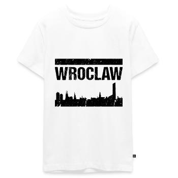 Wroclaw Skyline - T-shirt Premium bio Ado - blanc - Devant - AI Model Teenager Male light (155cm)