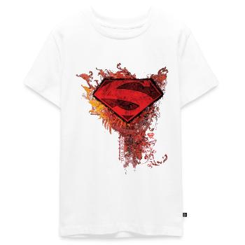Superman S-Shield Ornate manches longues - T-shirt Premium bio Ado - blanc - Devant - AI Model Teenager Male light (155cm)