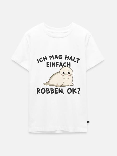 Robbe - Teenager Premium Bio T-Shirt - Weiß