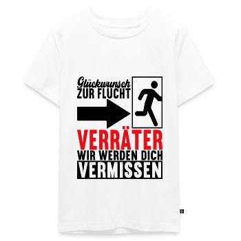 Abschiedsgeschenk Kollege Jobwechsel - Teenager Premium Bio T-Shirt - Weiß - Vorne - AI Model Teenager Male light (155cm)