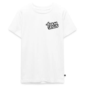 Team Jesus - Teenager Premium Bio T-Shirt - Weiß - Vorne - AI Model Teenager Male light (155cm)