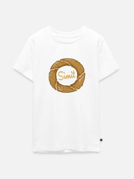 Simit (türkischer Sesamring) - Teenager Premium Bio T-Shirt - Weiß