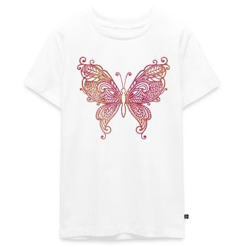 Schmetterling - Teenager Premium Bio T-Shirt - Weiß - Vorne - AI Model Teenager Male light (155cm)