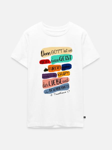 Bibel Inspiration christlich - Teenager Premium Bio T-Shirt - Weiß
