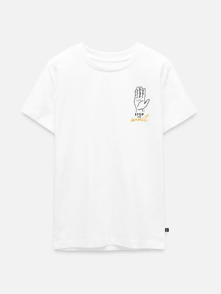 Talk to the hand - Teenager Premium Bio T-Shirt - Weiß