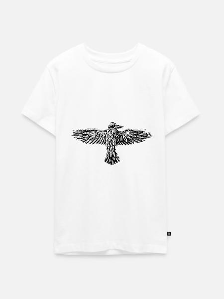 Rabe - Teenager Premium Bio T-Shirt - Weiß