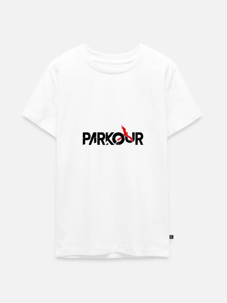 Parkour - Teenager Premium Bio T-Shirt - Weiß