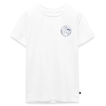 Aloha Logo Surf Design Navy - T-shirt Premium bio Ado - blanc - Devant - AI Model Teenager Male light (155cm)