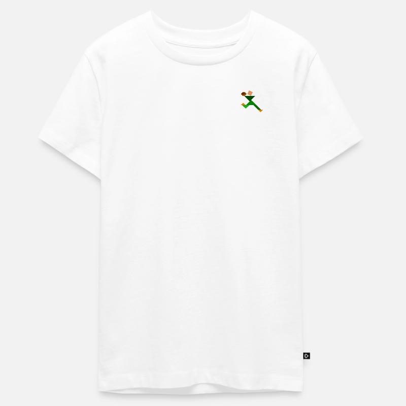 Joueurs de rugby - Tangram - T-shirt Premium bio Ado - blanc