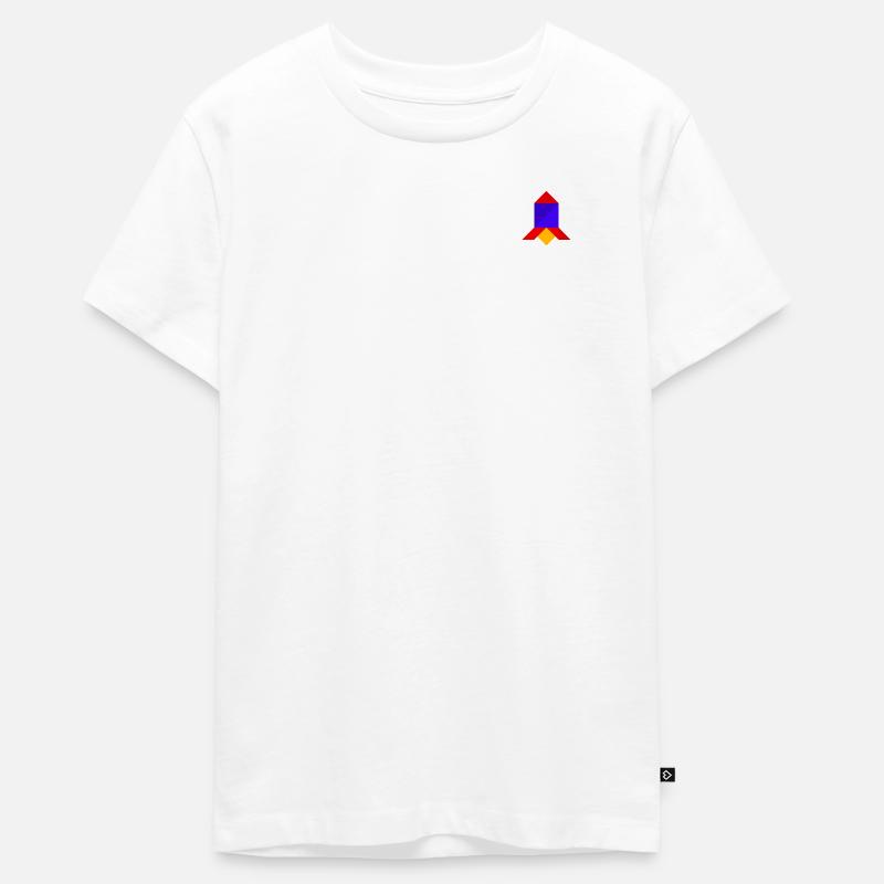 Fusée - Tangram - T-shirt Premium bio Ado - blanc