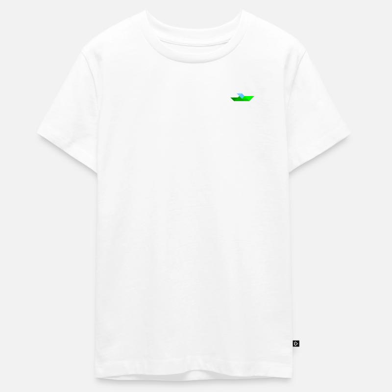 Bateau de course - Tangram - T-shirt Premium bio Ado - blanc