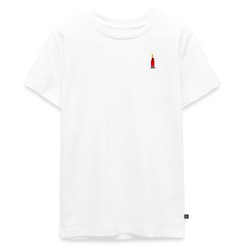Bougie - Tangram - T-shirt Premium bio Ado - blanc - Devant - AI Model Teenager Male light (155cm)