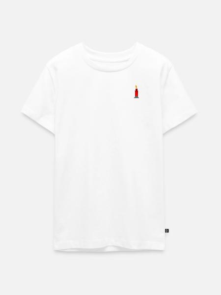 Candle - Tangram - Teenager Premium Organic T-Shirt - white