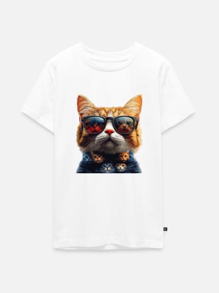 Cool Cats - Teenager Premium Bio T-Shirt - Weiß