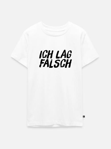 da lag ich falsch - Teenager Premium Bio T-Shirt - Weiß