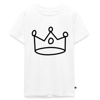 Couronne - T-shirt Premium bio Ado - blanc - Devant - AI Model Teenager Male light (155cm)