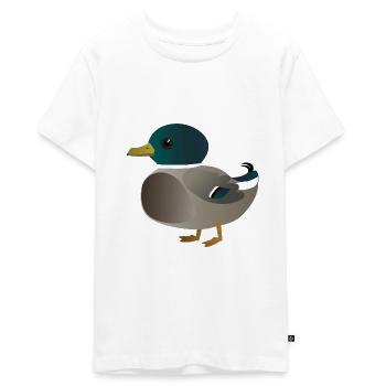 Cute little duck - Teenager Premium Organic T-Shirt - white - Front - AI Model Teenager Male light (155cm)