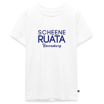 Scheene Ruata Rutenfest Ravensburg - Teenager Premium Bio T-Shirt - Weiß - Vorne - AI Model Teenager Male light (155cm)