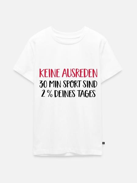 Sport - Teenager Premium Bio T-Shirt - Weiß