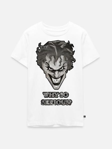 Joker Why So Serious? Spruch - Teenager Premium Bio T-Shirt - Weiß
