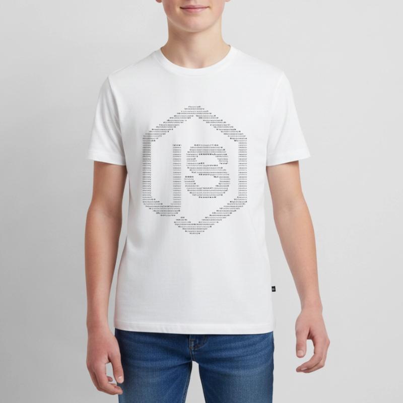 JavaScript Node.js ASCII-Logo (schwarz) Teenager Premium Bio T-Shirt