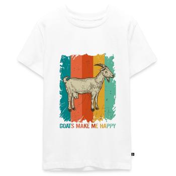 Ziege - Teenager Premium Bio T-Shirt - Weiß - Vorne - AI Model Teenager Male light (155cm)