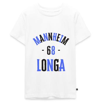 Mannheim 68 Longa - Teenager Premium Bio T-Shirt - Weiß - Vorne - AI Model Teenager Male light (155cm)