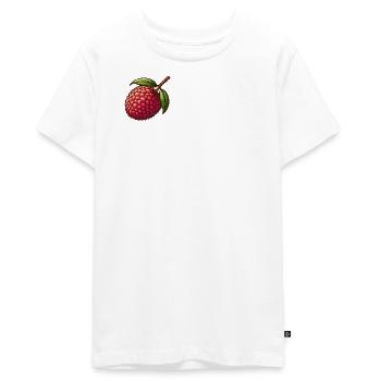 Bunte Litschi - Teenager Premium Bio T-Shirt - Weiß - Vorne - AI Model Teenager Male light (155cm)