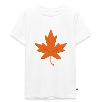 Autumn Leaf Canada Natural Tree Garden Ahronblatt - T-shirt Premium bio Ado - blanc - Devant - AI Model Teenager Male light (155cm)