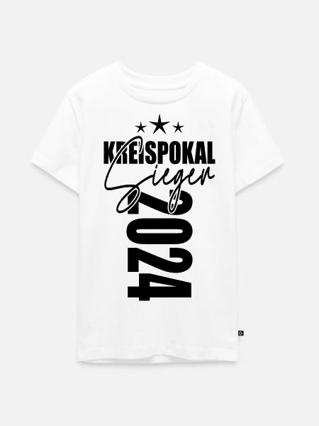Kreispokal Sieger 2024 - Teenager Premium Bio T-Shirt - Weiß