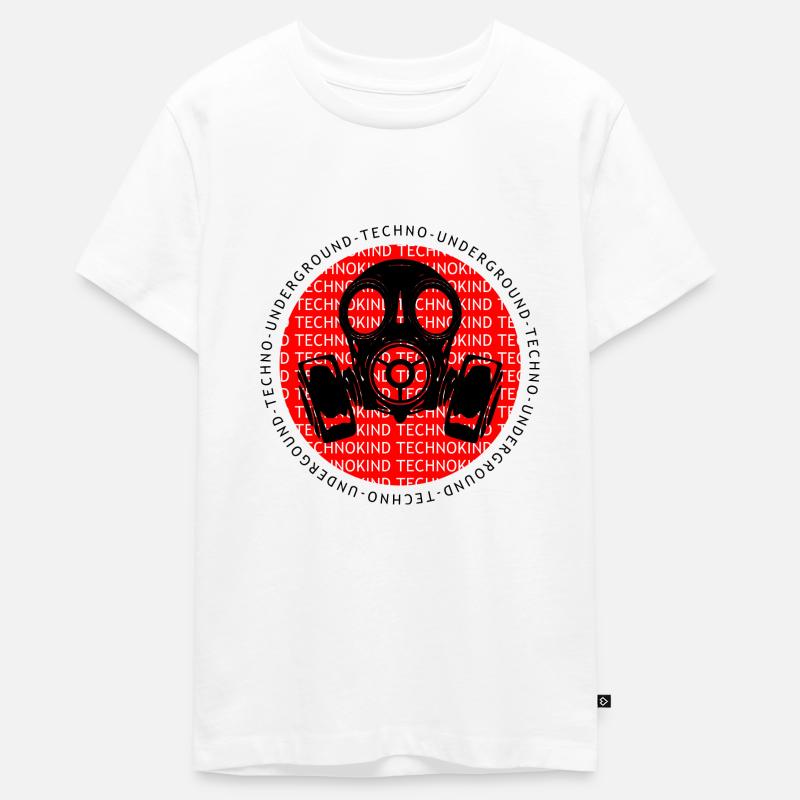 Techno - Musique techno - Technokind - Underground - T-shirt Premium bio Ado - blanc