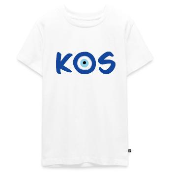 Nazar - Kos - T-shirt Premium bio Ado - blanc - Devant - AI Model Teenager Male light (155cm)