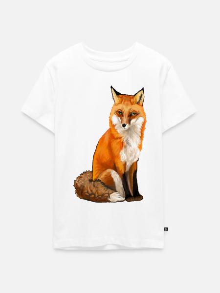 Fuchs - Teenager Premium Bio T-Shirt - Weiß