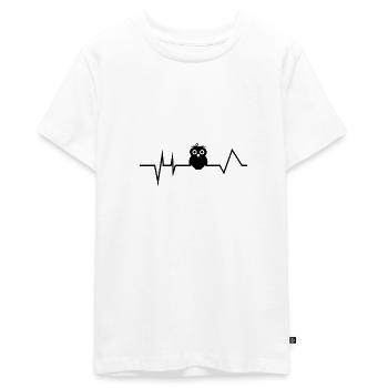 Eule Waldbewohner Eulen - Teenager Premium Bio T-Shirt - Weiß - Vorne - AI Model Teenager Male light (155cm)