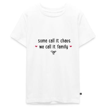 FAMILLE - T-shirt Premium bio Ado - blanc - Devant - AI Model Teenager Male light (155cm)